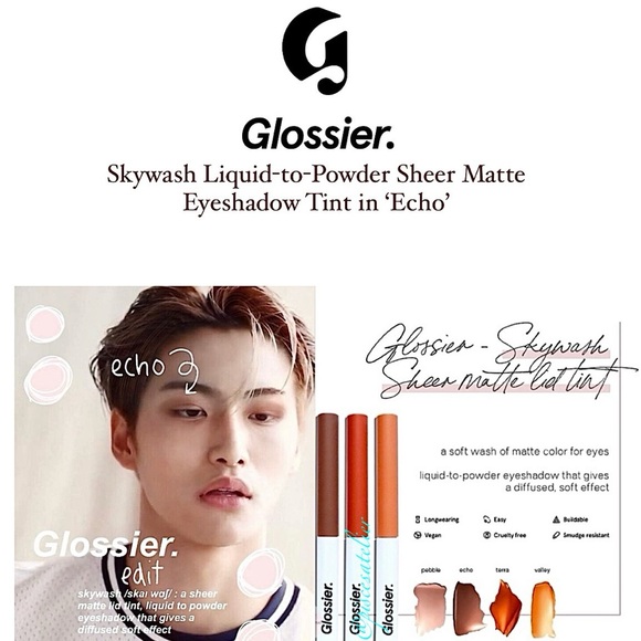 Glossier Skywash Liquid-to-Powder Sheer Matte Eyeshadow Tint in Echo - Picture 5 of 15